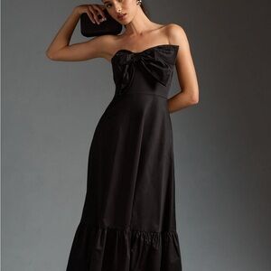 Hutch Black Strapless Midi Dress